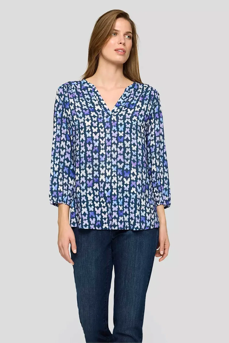 Rabe γυναικεία μπλούζα με all-over print - 56-114102 Μπλε