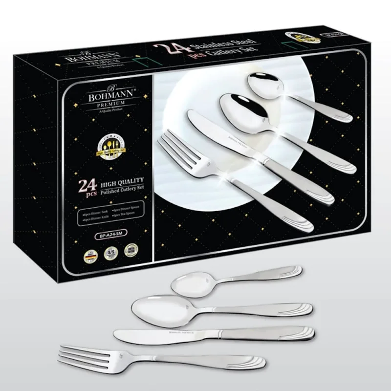 Σετ μαχαιροπήρουνων Bohmann BH BP A24-SM, Κουτί, 24 τεμ., Inox