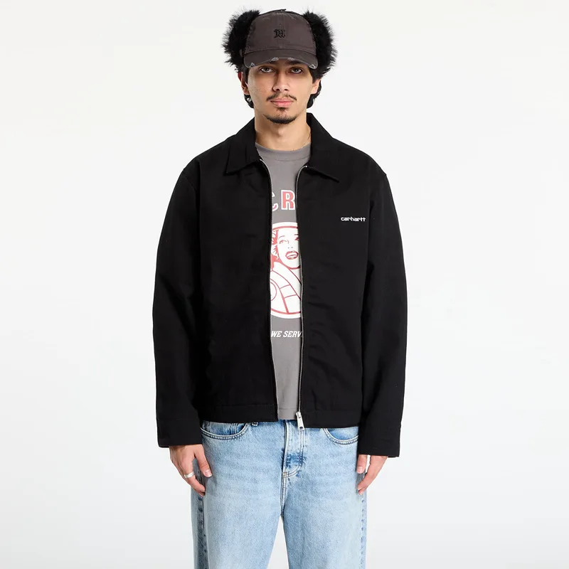 Μπουφάν Carhartt WIP Module Script Jacket UNISEX Black/ White Rigid S