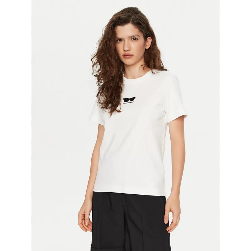 KARL LAGERFELD T-Shirt A1W17021 Λευκό Regular Fit
