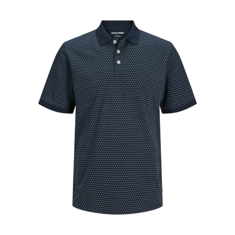 Ζέρσευ πόλο μπλουζάκι "Luis AOP Polo",by Jack&Jones - Navy Blazer