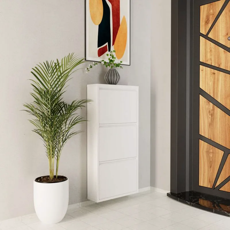Παπουτσοθήκη 3 Piece Metal - White 159Orn1102 (50x103x15 cm)