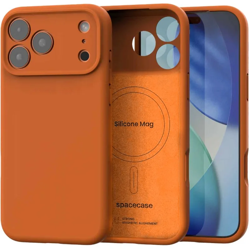 Θήκη iPhone 17 Pro Max Spacecase Silicone Mag Case Σιλικόνης με MagSafe - Πορτοκαλί (5905719138271)