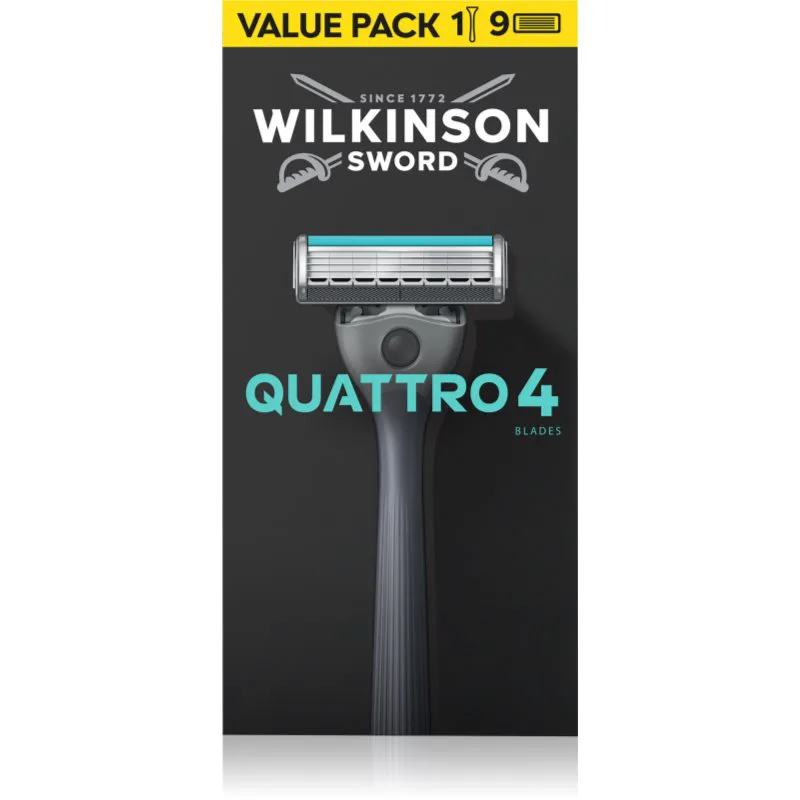 Wilkinson Sword Quattro ξυριστική μηχανή + ανταλλακτικές λεπίδες 8 τεμ.