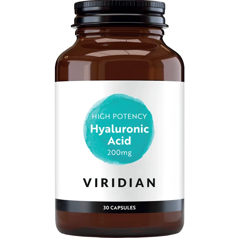 Viridian High Potency Hyaluronic Acid 200mg Συμπλήρωμα Διατροφής Υαλουρονικού Οξέος Υψηλής Ισχύος για τη Φυσιολογική Λειτουργία των Αρθρώσεων, Ενυδάτωση του Δέρματος & Μείωση των Ρυτίδων & των Γραμμών Έκφρασης 30caps