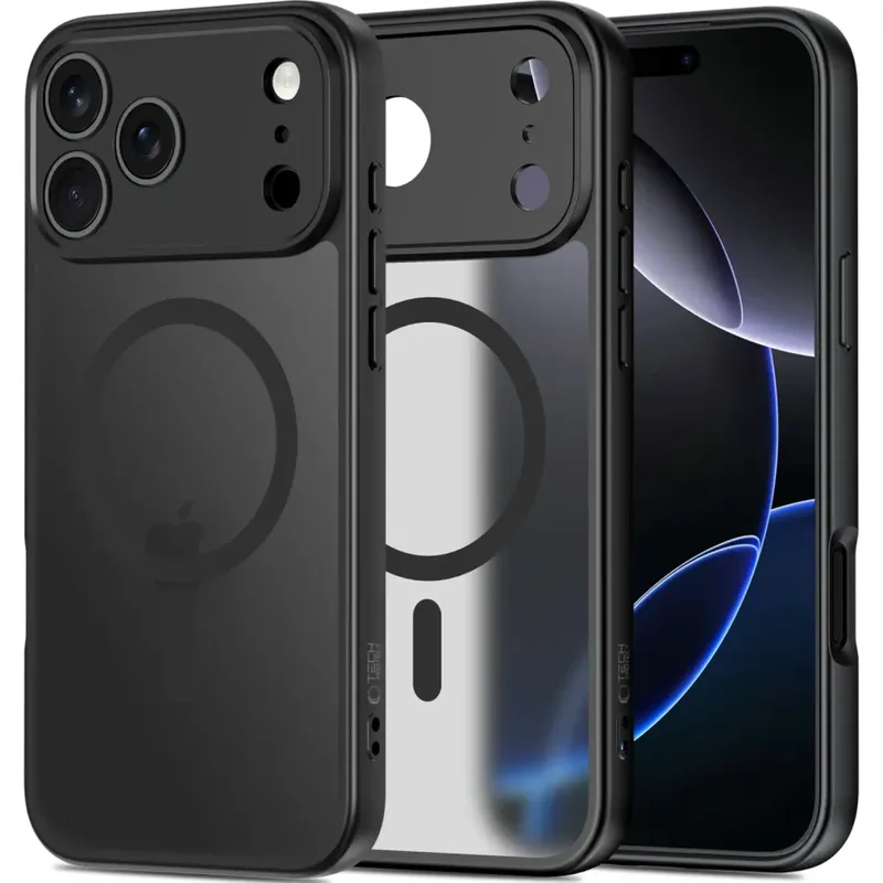 Θήκη iPhone 17 Pro Max Tech-Protect TP Basic Σκληρή Ημιδιάφανη με MagSafe & Πλαίσιο Κάμερας - Matte Black (5906302332953)