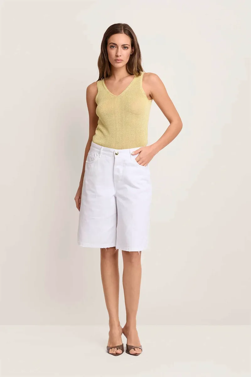 Kocca γυναικεία βερμούδα με wide leg "Licinia" - P26PSH8805ABUN0000 Κρέμ