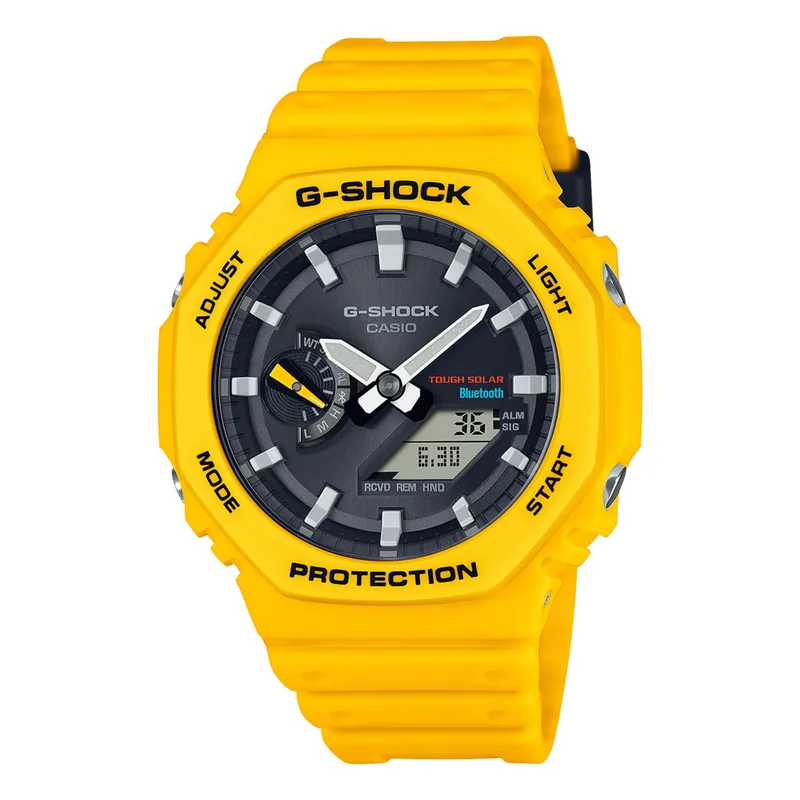 CASIO G-Shock Carbon Yellow Rubber Strap GA-B2100C-9AER