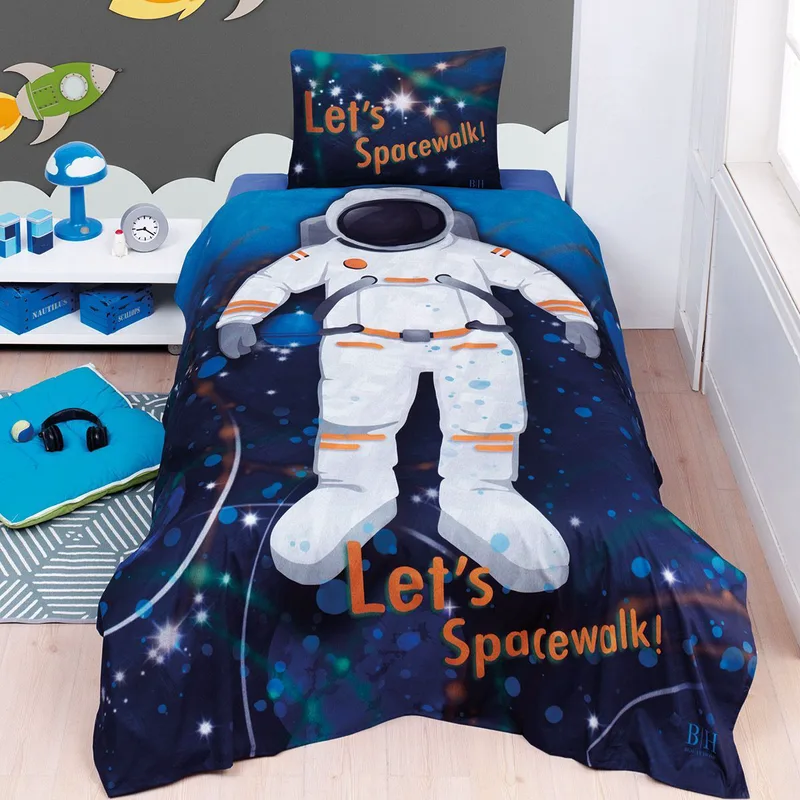 Beauty Home Σετ σεντόνια μονά Spacewalk Art 6227 170x240 Εμπριμέ
