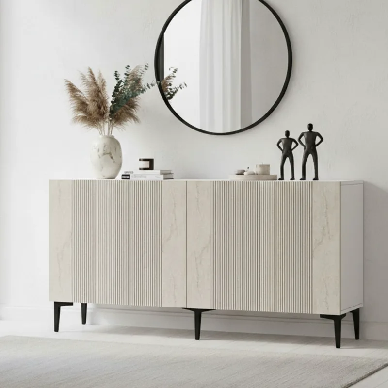 Κονσόλα Corsa 150 - White, Travertine 555Chm1365 (150x75x32 cm)