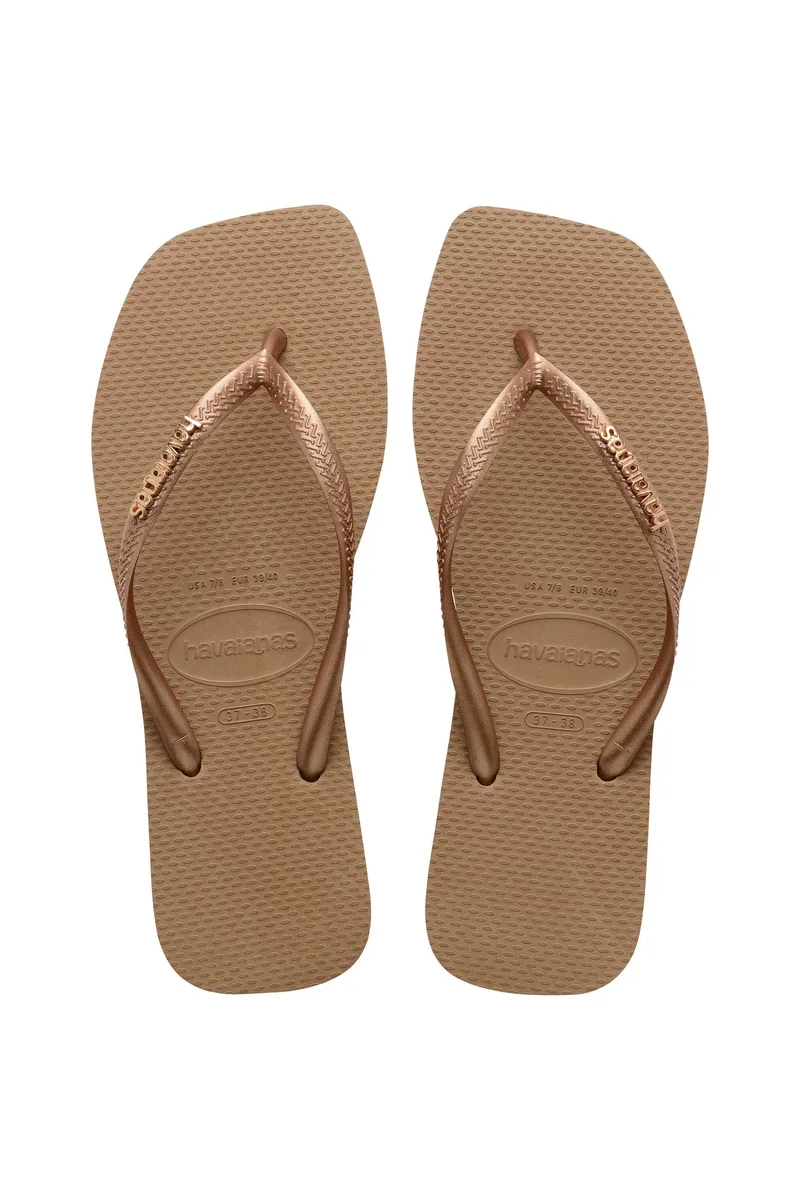 Havaianas γυναικείες σαγιονάρες "Square Logo Metallic" - 4148257 Μπρονζέ
