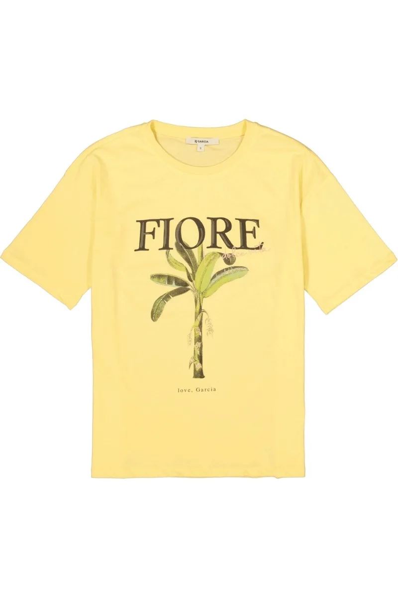 Garcia Γυναικείο Graphic T-Shirt Fiore - Κίτρινο-Q260005-UNKNOWN