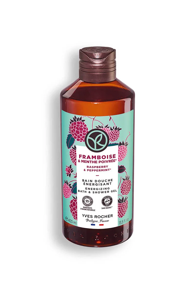 Yves Rocher Raspberry & Peppermint Energizing Shower Gel - 14579