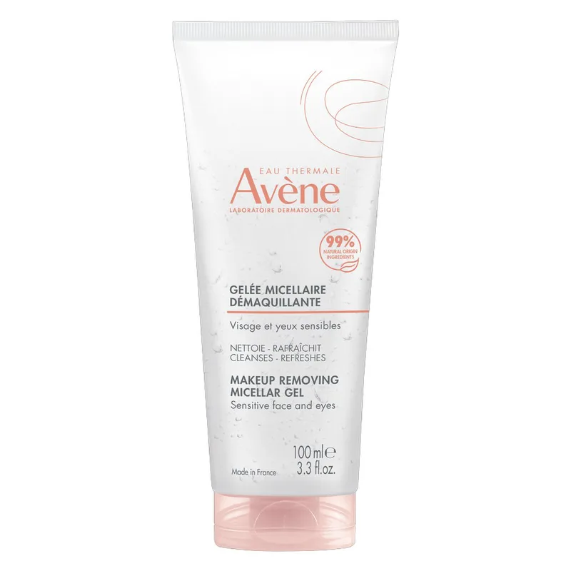 Avene Make Up Removing Gel for Sensitive Face & Eyes Gel Καθαρισμού & Ντεμακιγιάζ Προσώπου - Ματιών με Μικύλλια, Ιδανικό για Ευαίσθητες Επιδερμίδες Travel Size 100ml