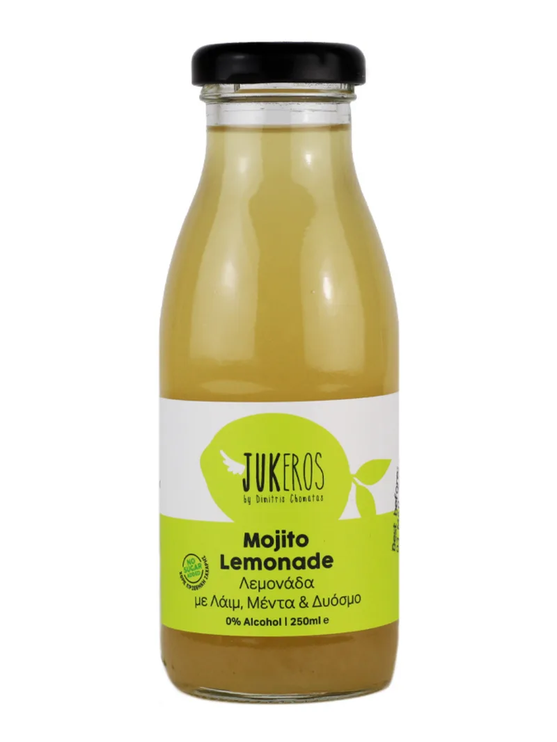 Mocktail λεμονάδα με λάιμ, μέντα & δυόσμο, χωρίς ζάχαρη, «Mojito Lemonade» "Jukeros" 250ml>