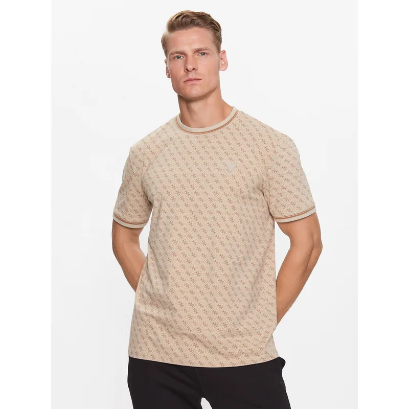 Guess T-Shirt Marshall Z2YI05 J1314 Μπεζ Regular Fit