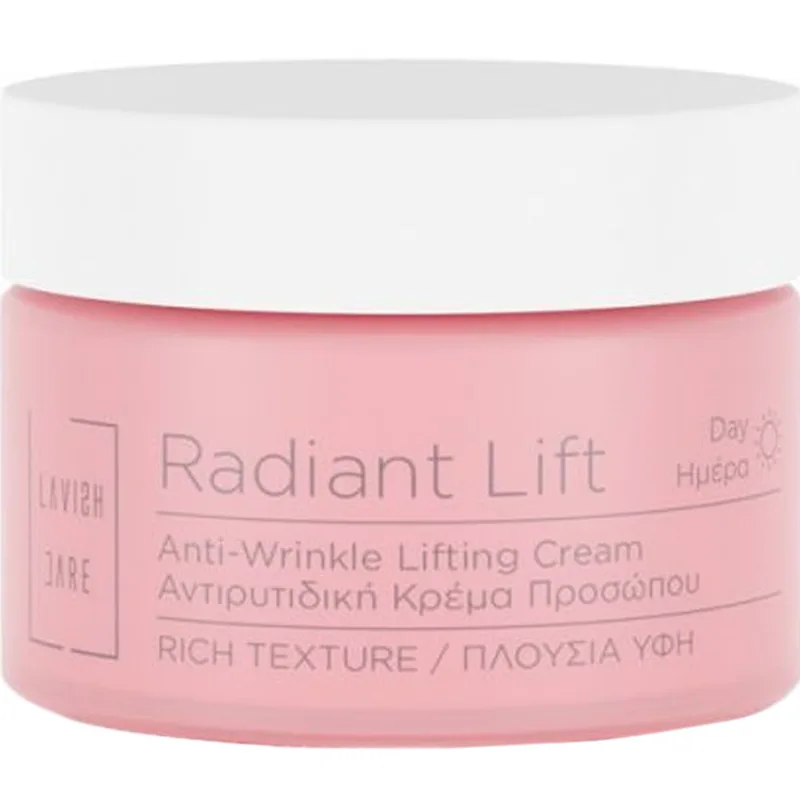 Lavish Care Radiant Lift Anti-Wrinkle Rich Face Day Cream Συσφικτική Κρέμα Προσώπου Ημέρας Κατά των Ρυτίδων Πλούσιας Υφής με Αντιγηραντική Δράση 50ml