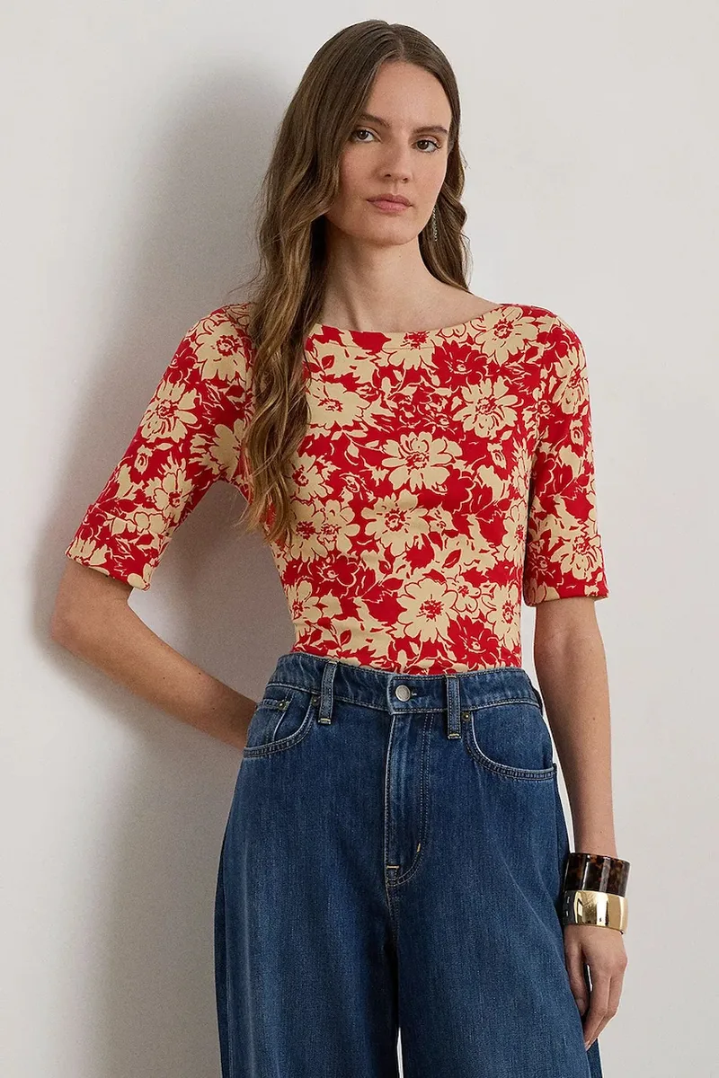 Lauren Ralph Lauren Μπλουζάκι basic Γυναικείο βαμβακερό