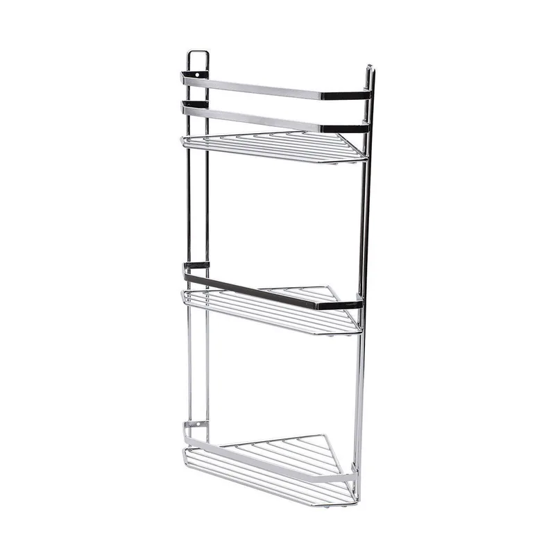 Estia Εταζέρα Elegant Μεταλλική Γωνιακή 3 Θέσεων 54X28X18Cm Χρωμίου