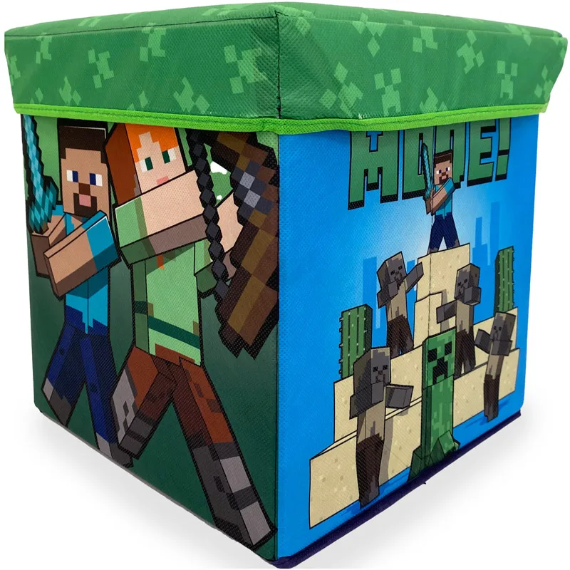 Παιδικό Σκαμπό Με Αποθηκευτικό Χώρο 30x30 Dimcol Minecraft 28 Green