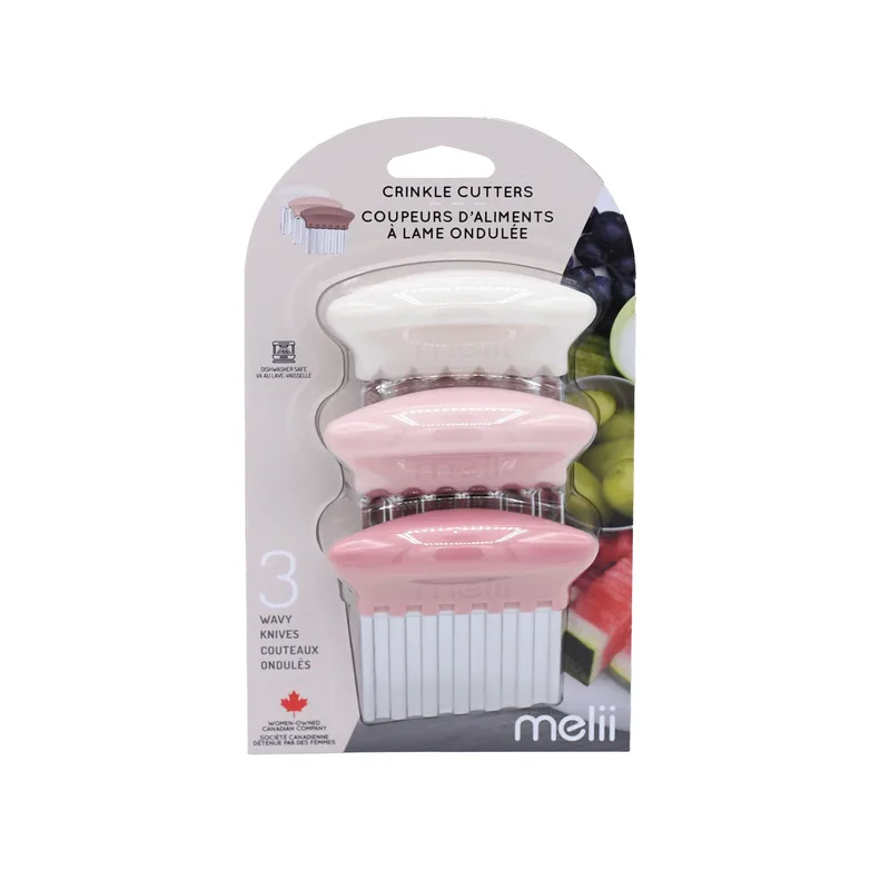 Σετ 3τμχ Κόπτης Crinkle Cutters Blush Melii MEL20130 - Melii - MEL20130