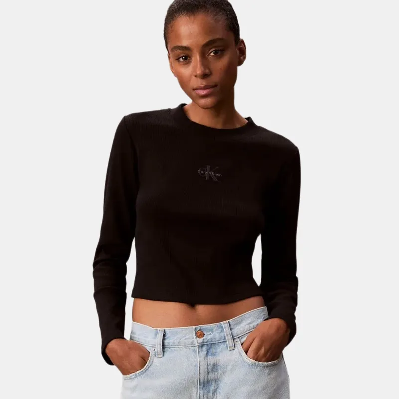 Calvin Klein Monogram Γυναικεία Μπλούζα με Μακρύ Μανίκι (9000250262_1469)