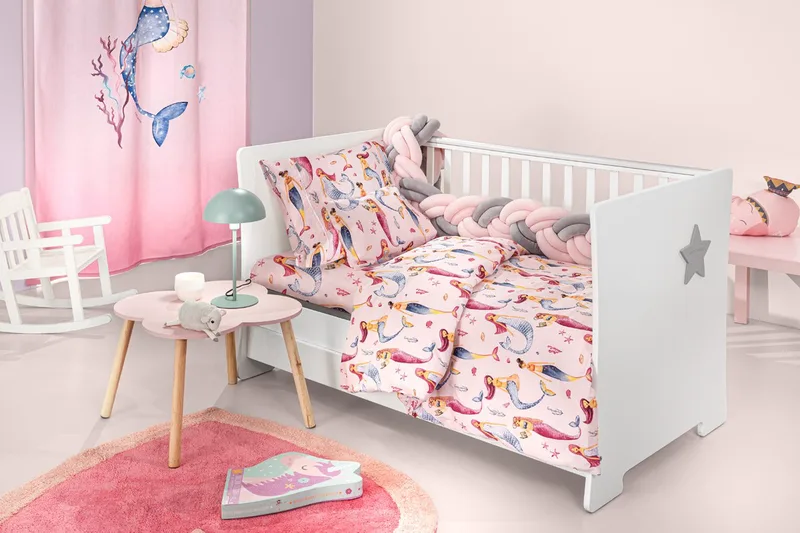 Σετ Σεντόνια Κούνιας Guy Laroche Bebe Merida Ροζ 115x170