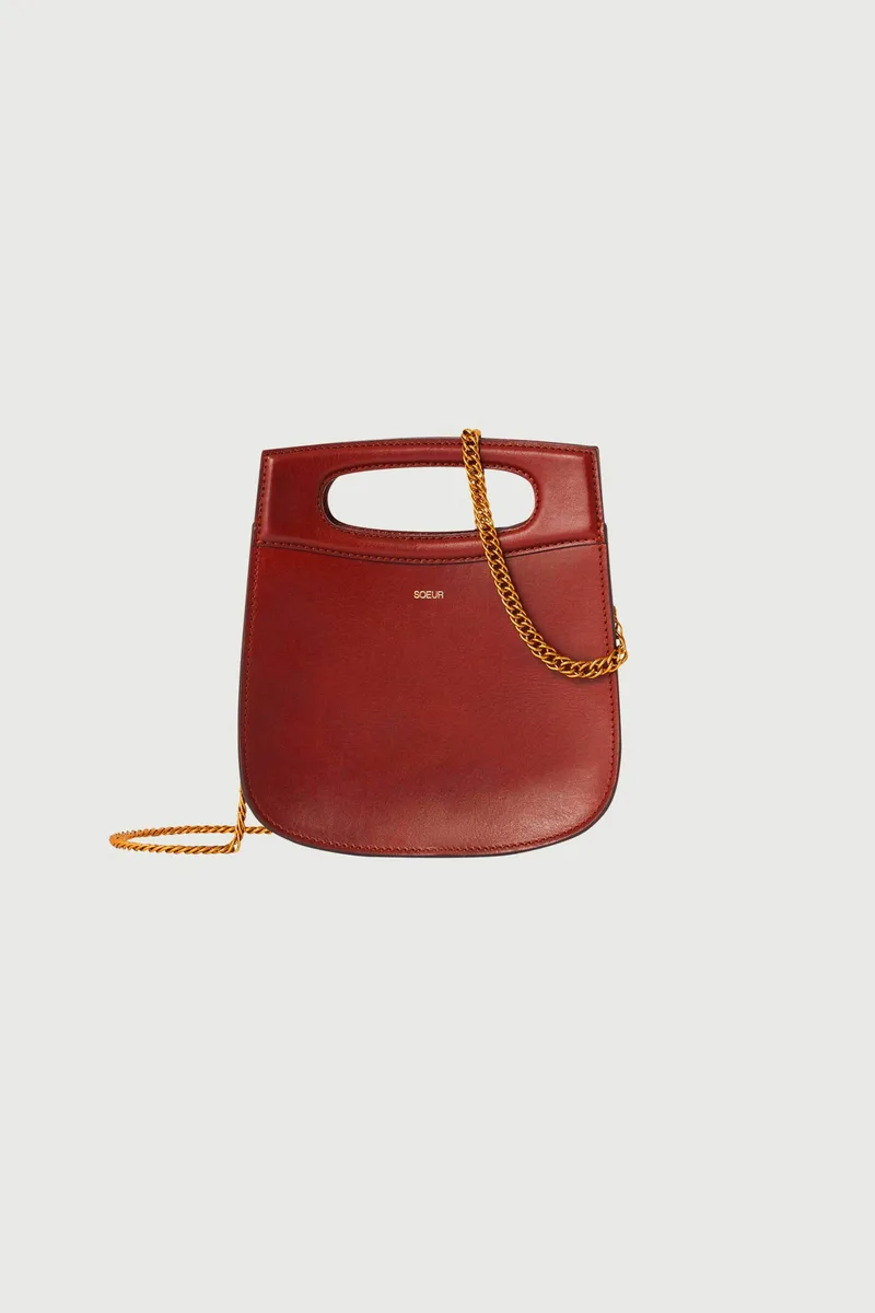 Soeur γυναικεία δερμάτινη τσάντα χειρός/crossbody "Cheri Mini" - SEM1239CHERIMIN Ταμπά