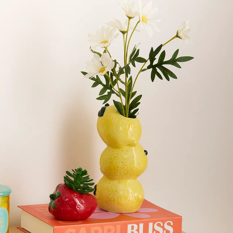Διακοσμητικό Βάζο (10.5x8.5x19.8) A-S Fruity 214071 Yellow
