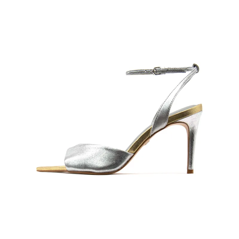 Σανδάλια με τακούνι Carrano E73002 CRACK LEATHER HIGH HEEL SANDALS WOMEN