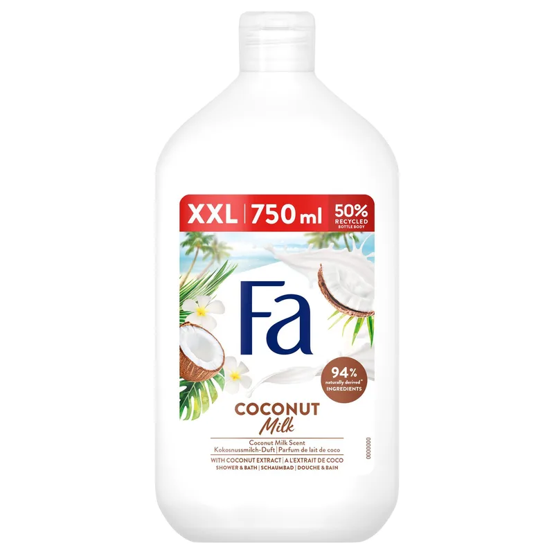 Fa Shower & Bath Coconut Milk Γυναικείο Αφρόλουτρο με Άρωμα Καρύδας 750 ml