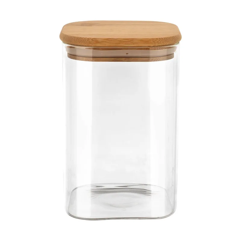 Estia Δοχείο Αποθήκευσης Bamboo Essentials 950Ml Γυάλινο Με Καπάκι