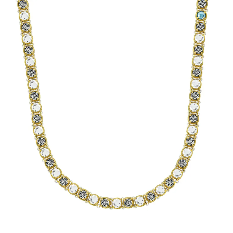 DIMITRIOS Κολιέ διπλής όψεως με Swarovski πέτρες K116-2