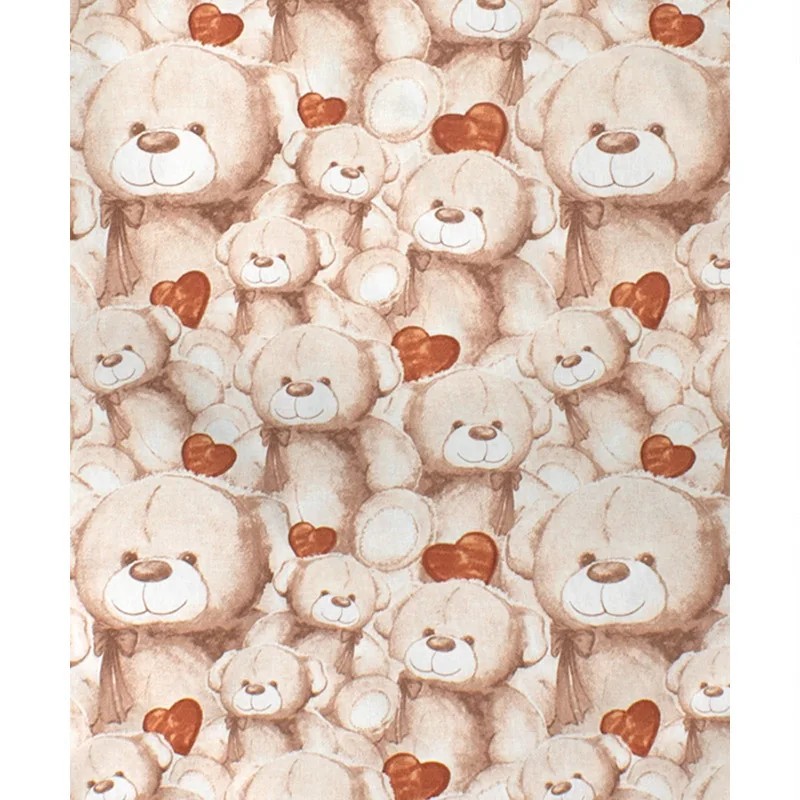 Σεντόνι Λίκνου 80x110 Dimcol Teddy Bear 535 Μπεζ 80x110