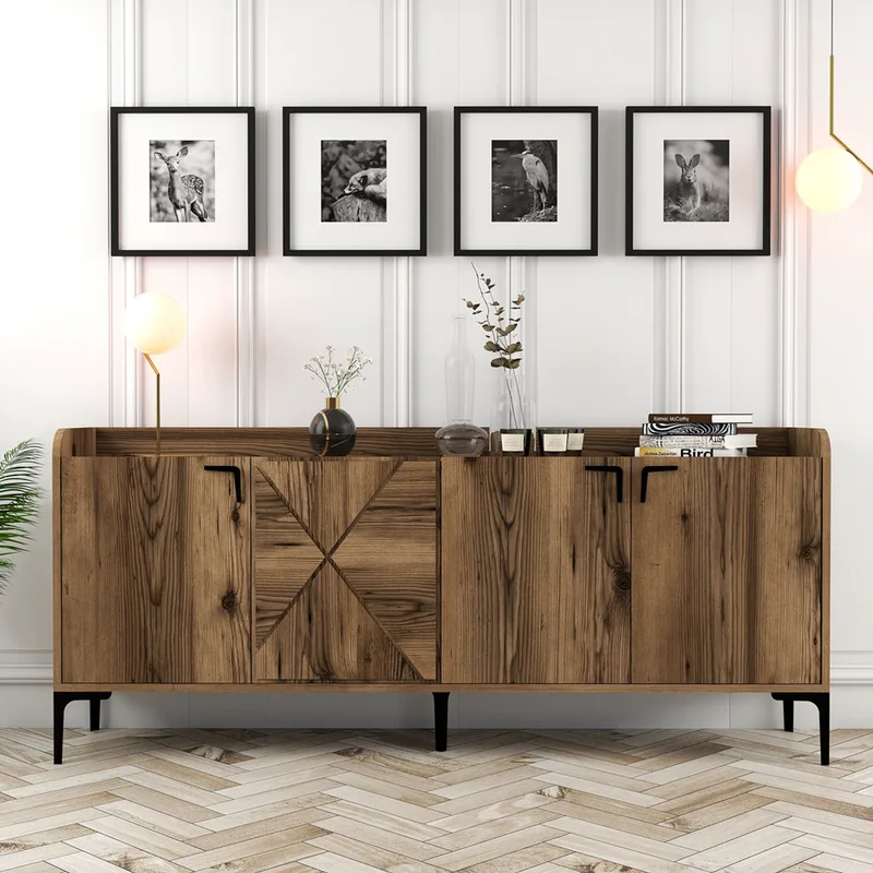 Κονσόλα Venedik - Walnut 845Hct5311 (180x78x35 cm)