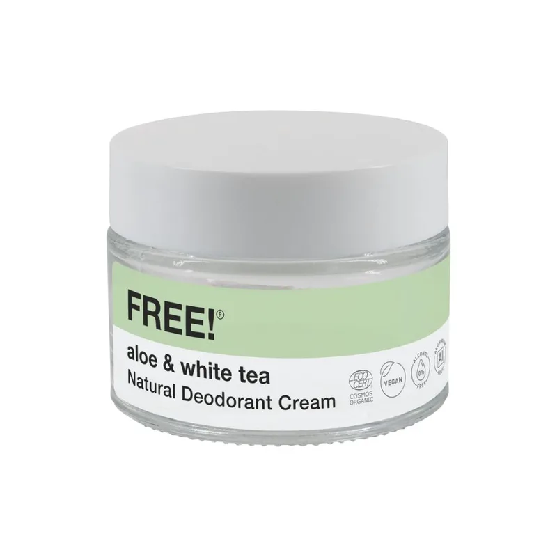 Free! organics Deodorant Cream Naturale Aloe & White Tea 50g