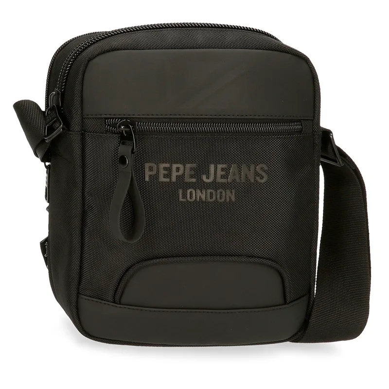 Pepe Jeans Ανδρικό Τσαντάκι Ωμου Δύο Θήκες Bromley 7065541-999 Μαύρο