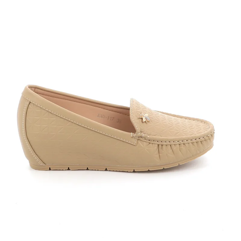 Γυναικείο Μοκασίνι Qunhui Shoes Χρώματος Μπεζ A30-117.K