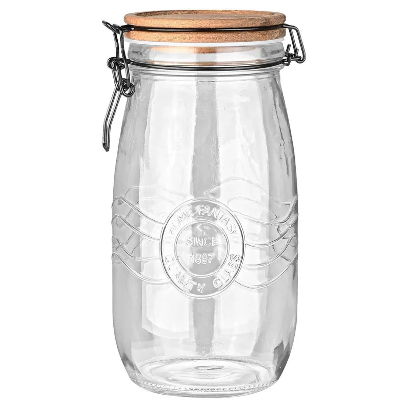 Estia Δοχείο Αποθήκευσης Allure Γυάλινο 2000Ml Με Κλιπ Καπάκι