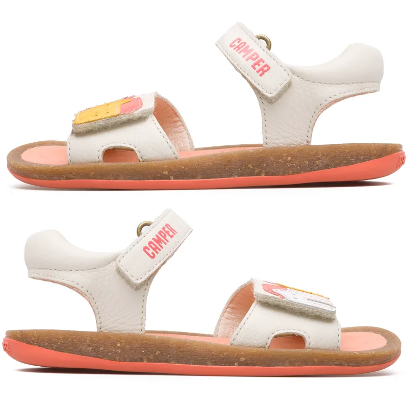 CAMPER Twins - Πέδιλα Για - Μπεζ,Κίτρινο,Λευκό, Μέγεθος 26, Smooth leather