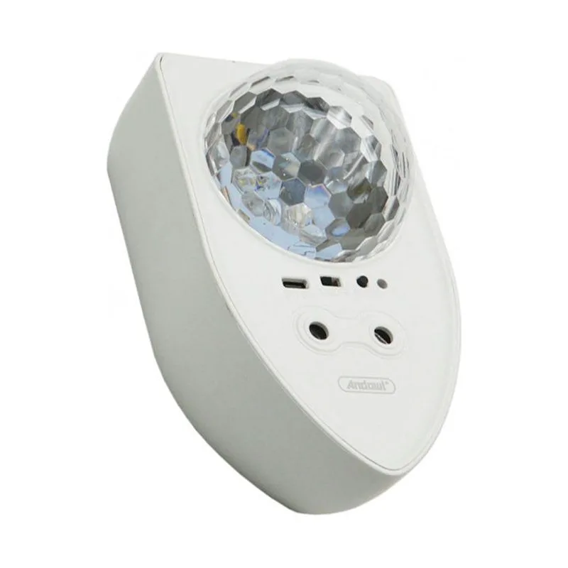 Star Projector Διακοσμητικό Φωτιστικό με Φωτισμό RGB Party Light LED Μπαταρίας σε Λευκό Χρώμα