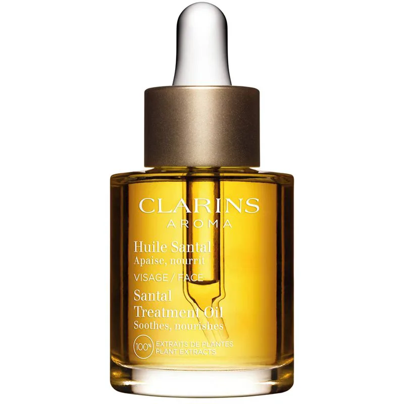 Clarins Santal Treatment Oil καταπραϋντικό λάδι για ξηρή επιδερμίδα 30 ml