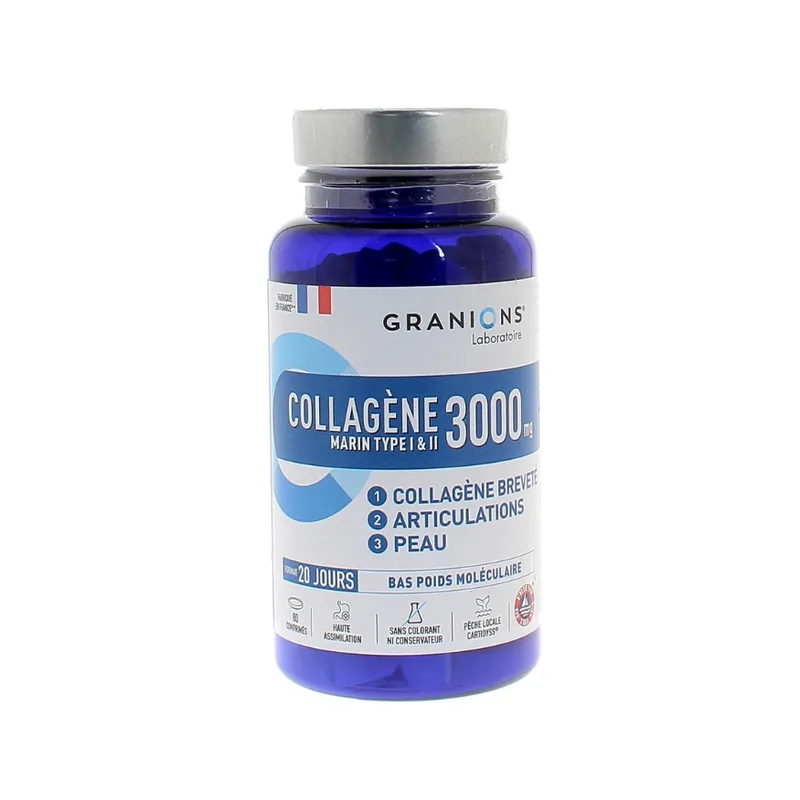 Granions Marine collagen type I and II 3000mg 80 tablets