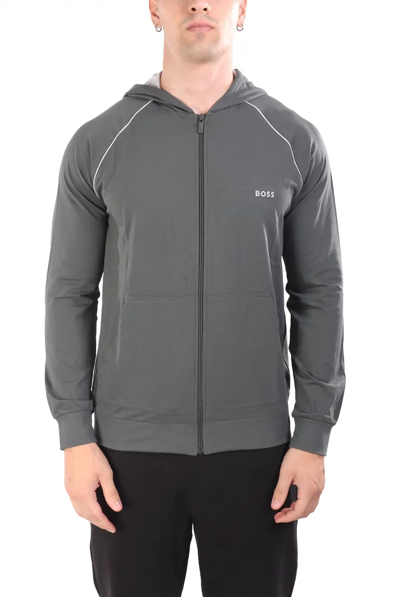 BOSS HOMEWEAR ΦΟΥΤΕΡ ZIPHOOD MIXMATCH JACKET H ΧΑΚΙ