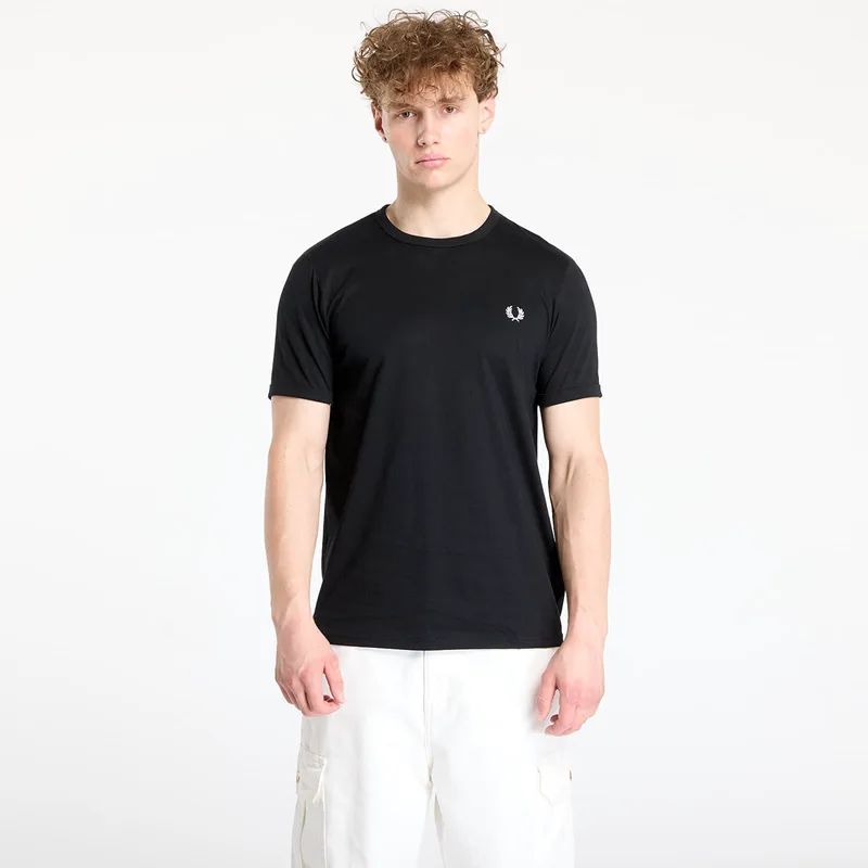 T-shirt FRED PERRY Ringer Tee Black M