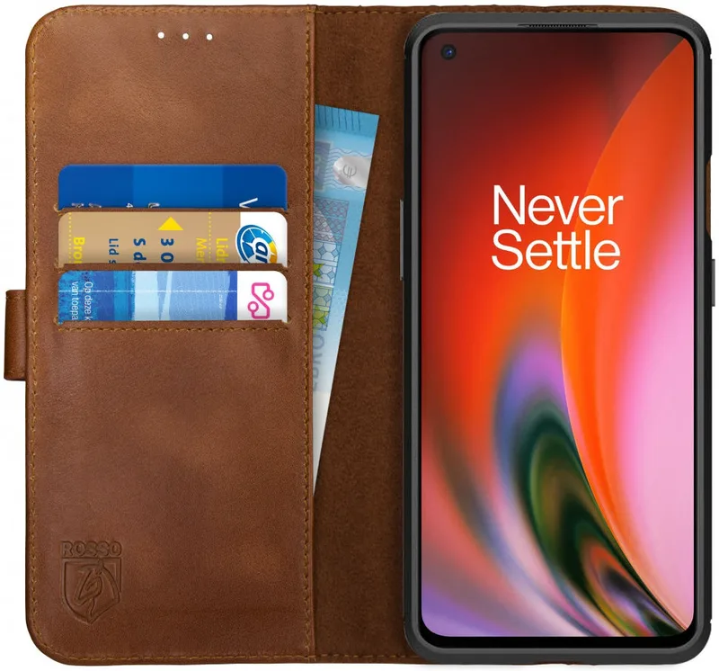 Κόκκινο Deluxe Δερμάτινη Θήκη Πορτοφόλι OnePlus Nord 2 5G - Brown (8719246325151)