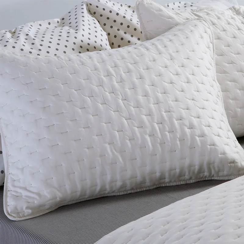 Ζεύγος Μαξιλαροθήκες Καπιτονέ (52x72) Nef-Nef Homeware Adelle Ecru