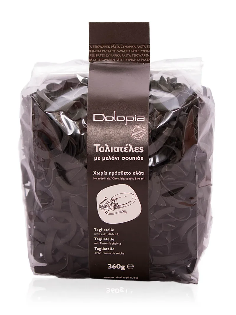 Ταλιατέλες με μελάνι σουπιάς, Φθιώτιδας "Dolopia" 360g>