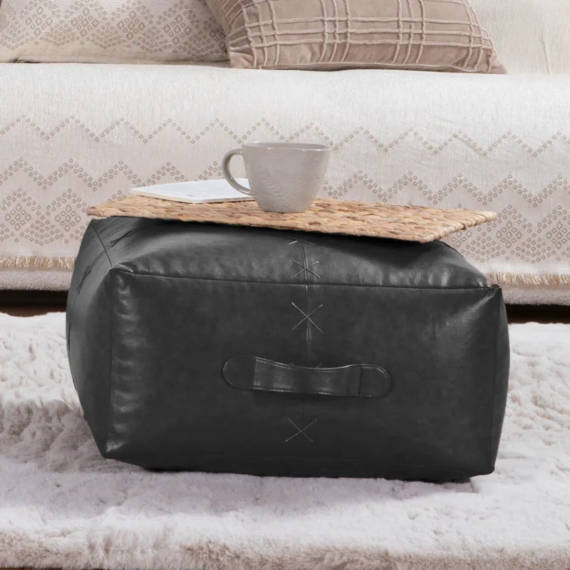 Πουφ (50x50x25) Nef-Nef Homeware Lethal Black