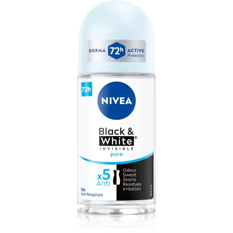 Nivea Invisible Black & White Pure αντιιδρωτικό ρολλ-ον 48h 50 ml